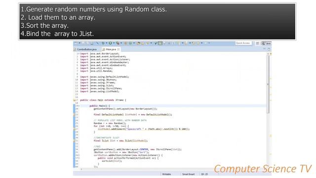Java JList Ep.01 - Sort JList on Button Click смотреть онлайн