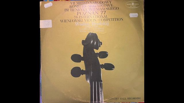 Vadim Brodsky Wieniawski Violin Concerto in D Op. 22 Poznan Philh Symph Orch Zygmunt Rychert 1977