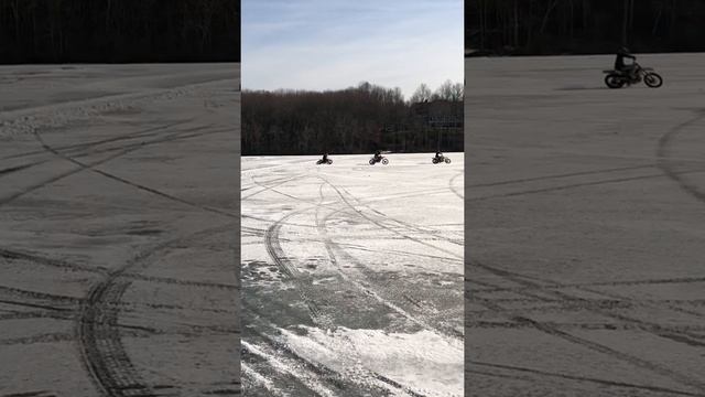 1/21/18. Peach Lake motorcycle racing.  Ice