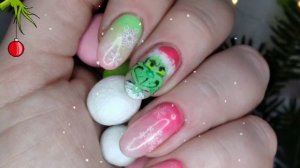 Мистер Гринч на ногтях.Mr Grinch #nails #shorst #новогоднийманикюр #гринч