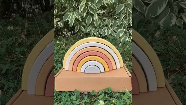 Wooden rainbow stacking / Деревянные радуги. Магазин деревянных игрушек