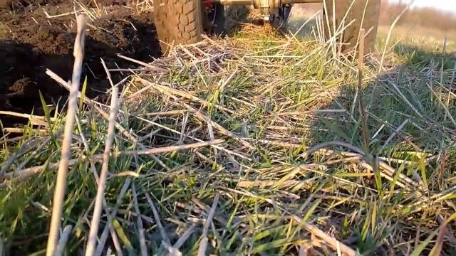 Пробная пахота на мотоблоке