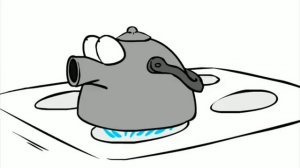 Жопа горит у чайника