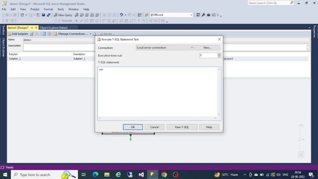 Stored Procedure scheduling with maintenance plan in SQL server management studio