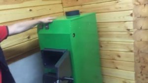 Пеллетная горелка Терминатор 15 в котле Биотен-17