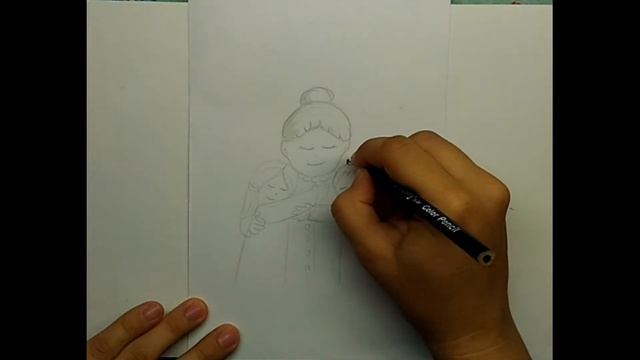 Как нарисовать открытку для бабушки (от внука и внучки) смотреть онлайн