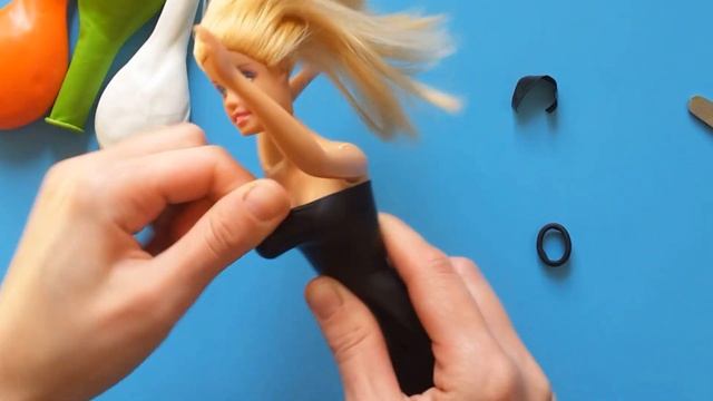DIY? - МАЛЕНЬКОЕ ЧЕРНОЕ ПЛАТЬЕ ДЛЯ КУКЛЫ из шарика своими руками |  Идеи для кукол