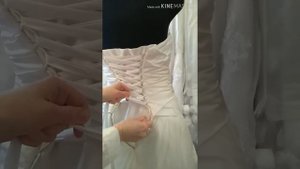 Как зашнуровать свадебное платье на корсете? How to lace up wedding dress