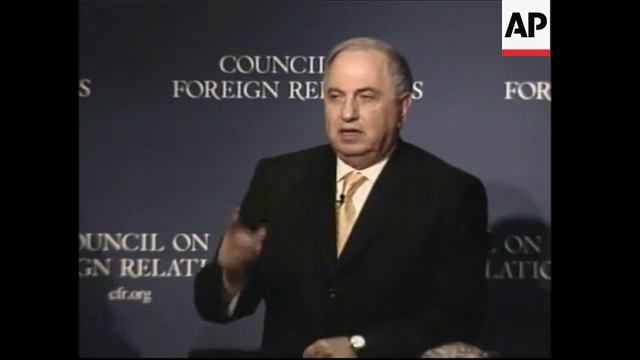 Speaks at Council on Foreign Relations