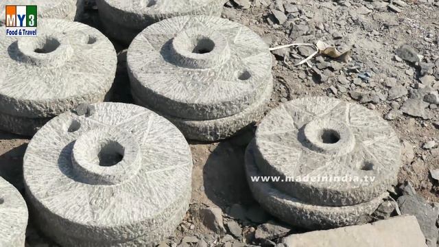 MAKING OF GRINDING STONE | GRINDING WHEEL MAKING | TRADITIONAL GRINDING MACHINE смотреть онлайн