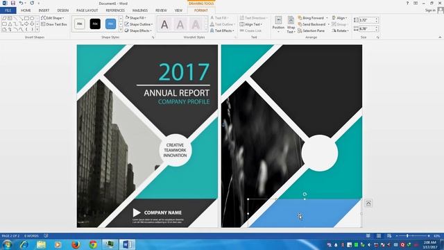Awesome Cover Page Designing In MS Word 2013