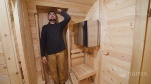 Баня-бочка "Святогор": 5 метров, 3 секции, душ. Что ещё нужно для хорошей бани?