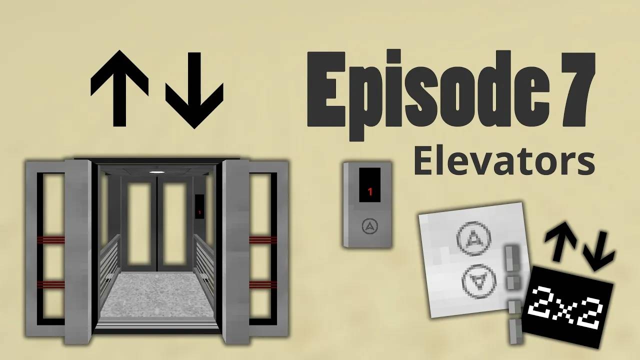 s01e07 - Лифты - Minecraft Transit Railway Tutorials Эпизод 7