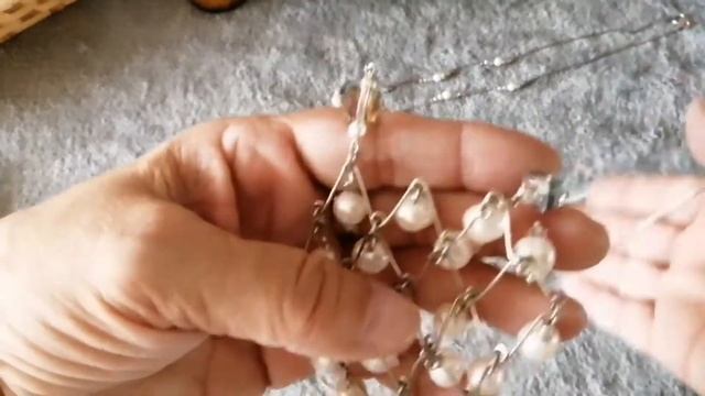 Переделка. Советский кулон. Жемчуг и кристаллы. смотреть онлайн