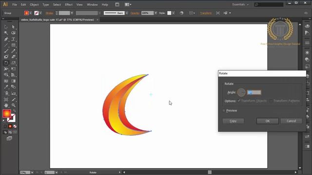 Tutorial illustrator for Beginners Easy 3D Logo Design | No CorelDRAW X6 | X7 | 3D Glossy Effect смотреть онлайн