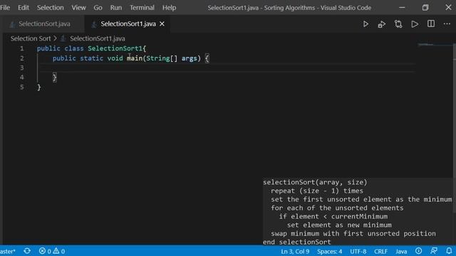 Selection Sort Algorithm | Brief Explanation & JAVA Code  [Sorting algorithms] [DSA]