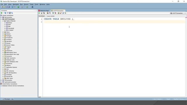 How to create a table in an Oracle database ? || Oracle Database Tutorial