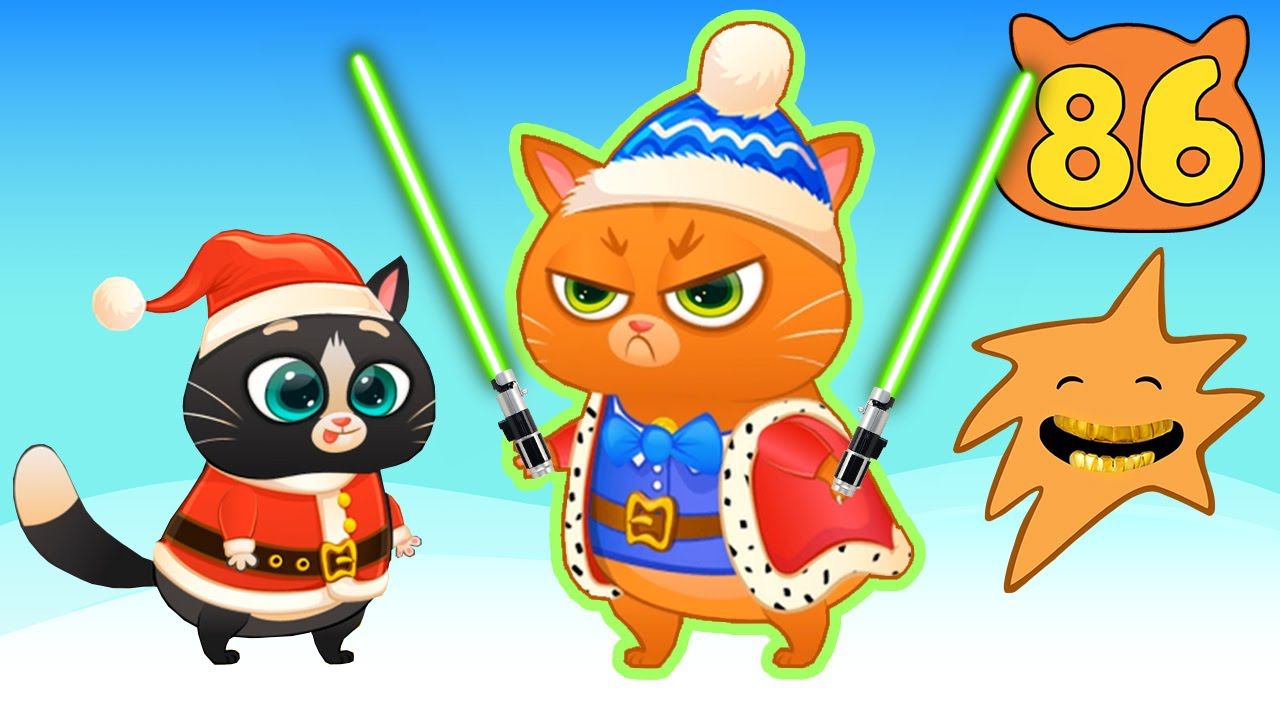 Суровый КОТИК БУБУ №86. НОВЫЙ ГОД и пранки. Мультик ИГРА про котят на канале Хвостик ТВ смотреть онлайн