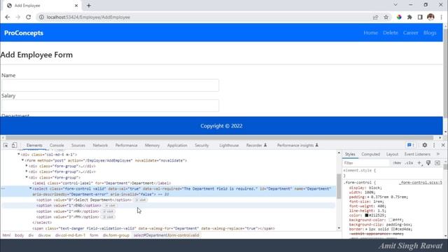 Part 52. Dropdown using ENUM in .NET Core MVC. | Convert ENUM to anonymous object. | ASPNETCOREMVC.