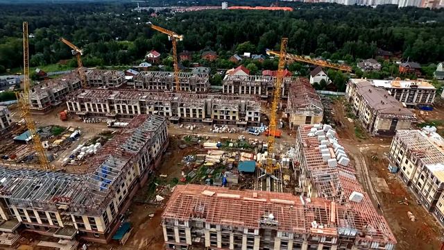 Строительство ЖК "Театральный Парк" / Аэросъемка смотреть онлайн