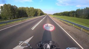 Yamaha V-Max 1700 прохват по летней трассе