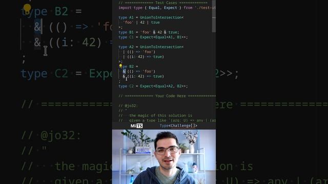 Union to Intersection - TypeScript Type Challenges #55 [HARD]