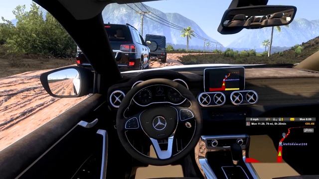 Mercedes X Class, G65 AMG & Land Cruiser Convoy || ETS2 Online. смотреть онлайн