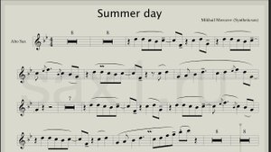 Syntheticsax - Summer Day (Backing track and note for Saxophone Alto)