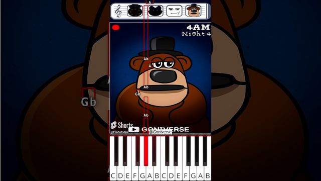 My Singing Freddy Fazbear (@Goniverse) Poppy Playtime Animation - Octave Piano Tutorial