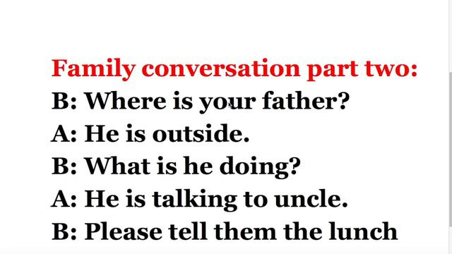 Conversation - FAMILY - WHERE IS YOUR FATHER? смотреть онлайн