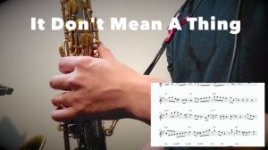 【It Don't Mean A Thing】Alto Saxophone Standard Jazz Improvisation