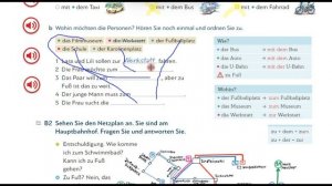 Schritte plus Neu A1.2. Lektion 11B. Как сказать "Я еду на чём-то куда-то".