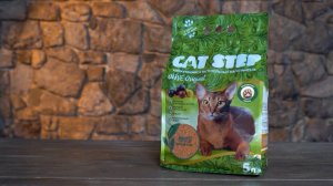 Комкующийся  растительный наполнитель "Cat step Olive original"