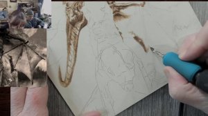 Pyrography: How To Wood Burning a Skyrim Dragon Pt3 // More Dragon Wing