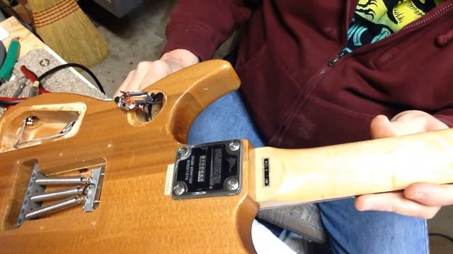 Boudreau Guitars - Washburn N1 pickup swap and rewire Part 2 , soldering time ! ! смотреть онлайн