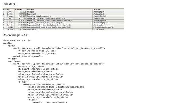 Error while creating module fatal error: Class 'Mage_Cart_Insuranceupsell_Helper_Data' not found...