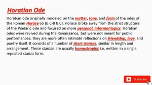 Ode in English literature in Hindi I Forms of poetry I Tutorial