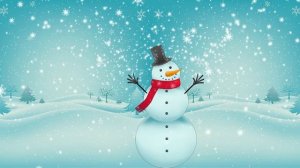 ФУТАЖ  ЗИМНИЙ  ФОН  СНЕГОВИК