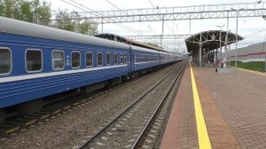 Электровоз ЧС7-143 (ТЧЭ-18) со скорым поездом "Славянский экспресс" №004Б Брест - Москва.