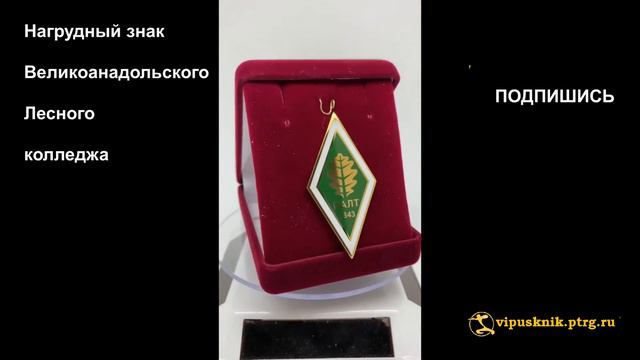 №1223  Нагрудный знак Великоанадольского Лесного колледжа
