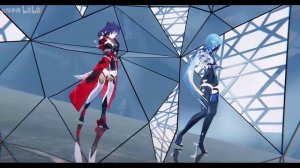 【Honkai × Genshin Impact MMD/4K/60FPS】Eula × Raiden Mei【Chocolate Cream】