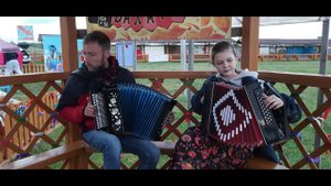 Случайные встречи!!! Динара Вдовина и Сергей Пензин. Заволокинский Фестиваль "Играй, гармонь!" 2021г