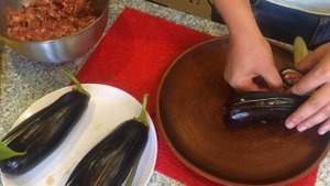 Баклажаны ПАВЛИНИЙ ХВОСТ или как приготовить фаршированные баклажаны.