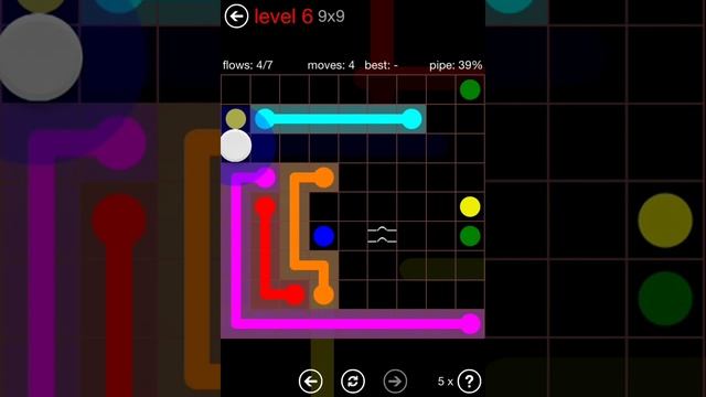 Flow Free Bridges Bonus Pack 9x9 Level 6 Walkthrough смотреть онлайн