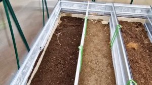 Красивые, высокие грядки в теплице своими руками..