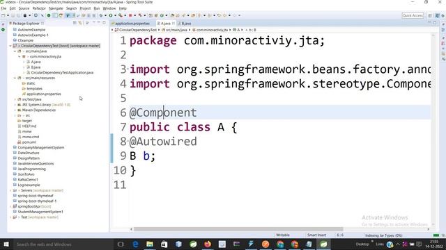 Circular Dependency in Spring | Java смотреть онлайн