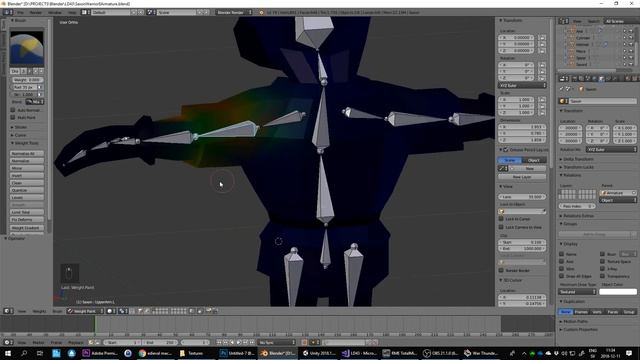 Blender LowPoly Tutorial - Saxon Warrior - Part 10 Weight Painting (Skinning) смотреть онлайн