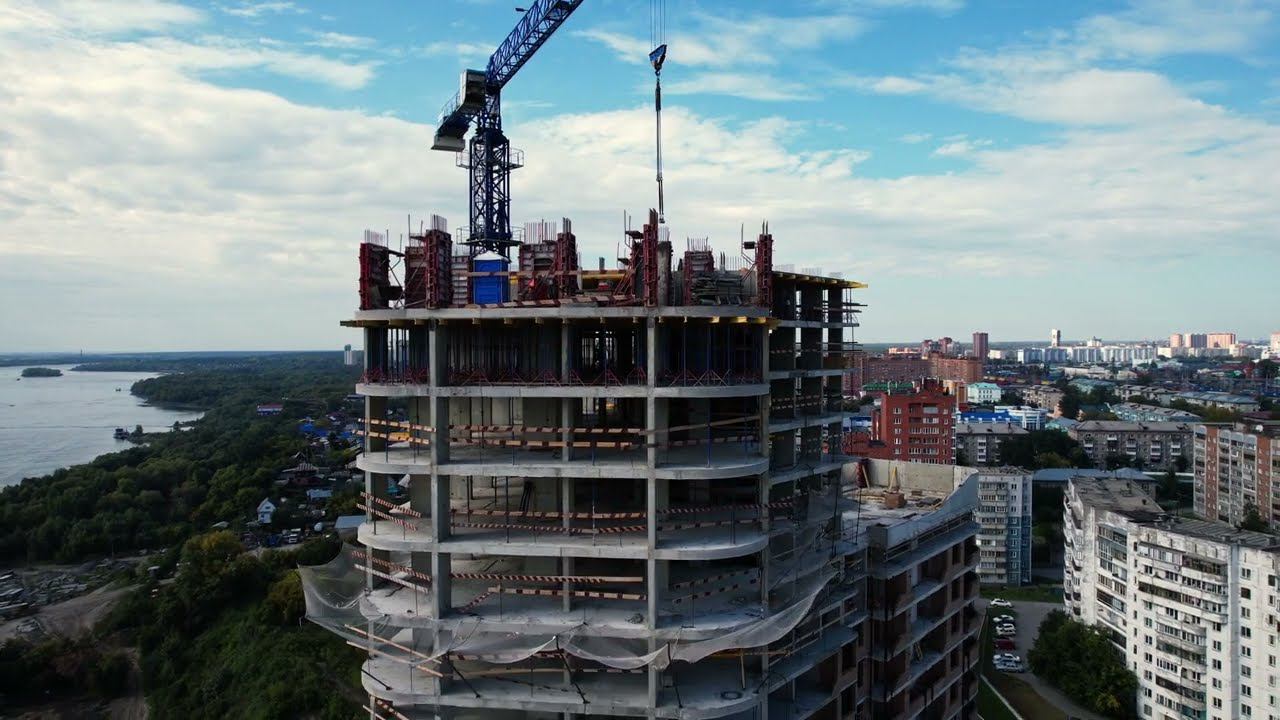 Квартал "Беринг" в Новосибирске - Ход строительства Сентябрь 2023 смотреть онлайн