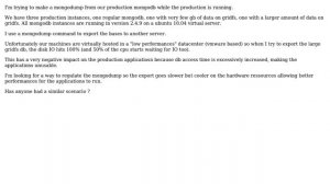 DevOps & SysAdmins: Mongodump on Gridfs is killing the host IOs