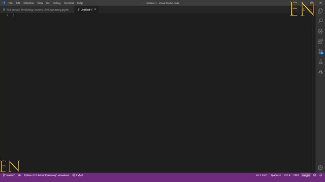 How to install jupyter notebook in visual studio code